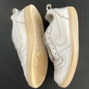 Nike Court Borough Kids Low White Sneakers Size 5Y 839985-100